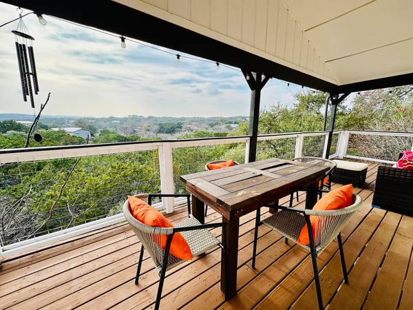 Outdoor dining with a view